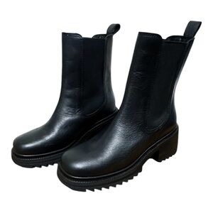 STEVE MADDEN leather black ankle boots